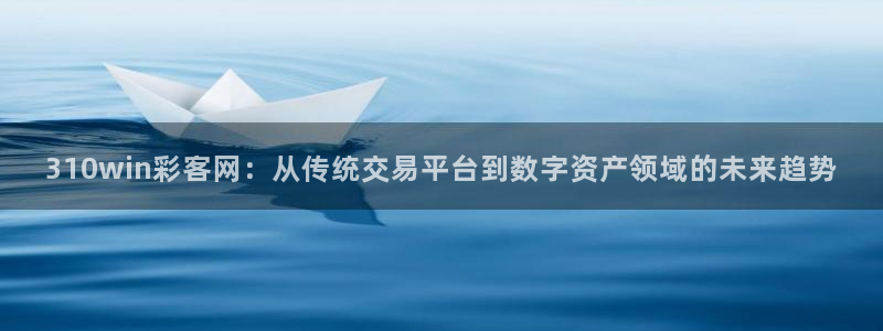 310win彩客网：从传统交易平台到数字资产领域的未来趋势