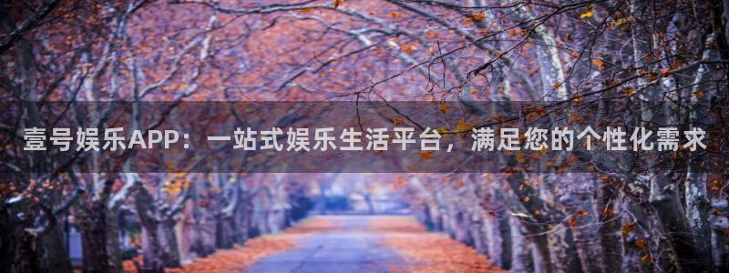 澳门好彩运集团：壹号娱乐APP：一站式娱乐生活平台，满足您的个性化需求